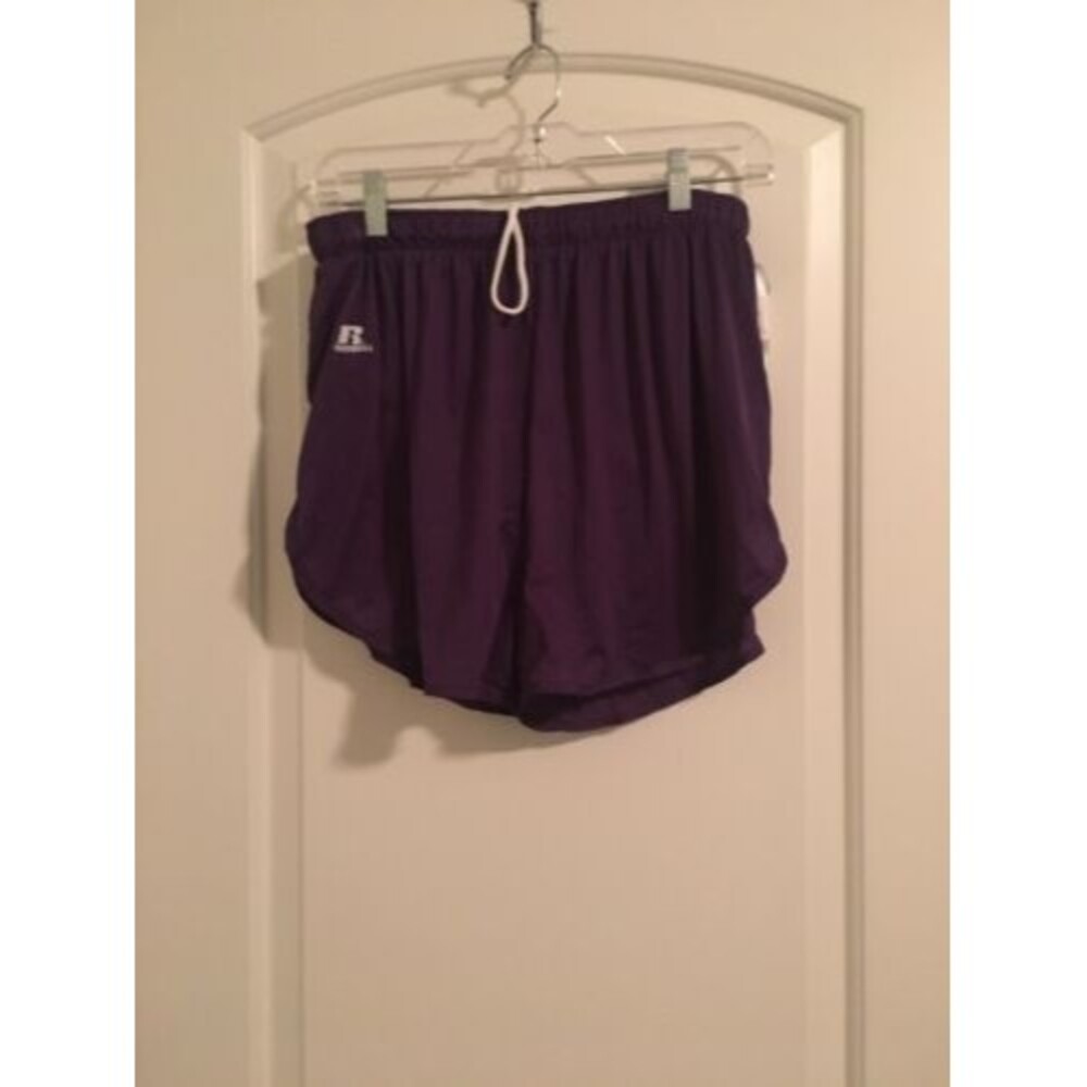 Russell Men’s Purple Athletic Shorts Gym Running Workout Size Large
